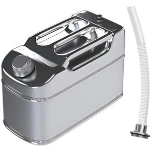 1.32 Gallon 304 Stainless Steel Water Container ，Camping Water Container , With Flexible Spout/Nozzle System Pressure Relief Valve Safety Configuration，Camping Emergency Storage,Home and Outdoor