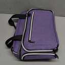 Large Sewing Supplies Organizer, Double Layer Sewing Storage Organizer with Two Detachable Dividers, Travel Sewing Bag Organizer with Shoulder Strap for Accessories, Purple, (Bag Only)