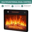YITAHOME 24" Electric Fireplace Insert, Fireplace Heaters with Log Set, 24"x17.5"