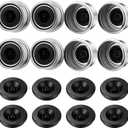 8 Pieces Trailer Dust Cap 1.98 Inch Trailer Hub Cap Trailer Axle Grease Cap Galvanized Grease Cap Covers Dust Cap with Rubber Plugs Compatible with Most 2000-3500 lb Axles Trailer Wheel Hubs
