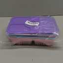 Canfanni 4 Pcs Bento Snack Box Containers, 4 Compartment Divided Stackable Food Storage Containers with Lids, Meal Prep Lunch Container with Sauce Cups