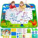 Water Doodle Mat, 40 x 32 Inch Mess Free Drawing Mat, Educational Toy for 3 4 5 6 7 8 Years Old Boys Girls, Neon Color Mat Doodle Board Writing Drawing Toys Holiday Christmas Birthday Gifts