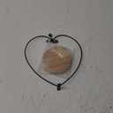 Ornament Display Stand for Hanging Glass Terrarium Wood Base Creative Decoration for Home Garden Wedding Party Festival (Heart)