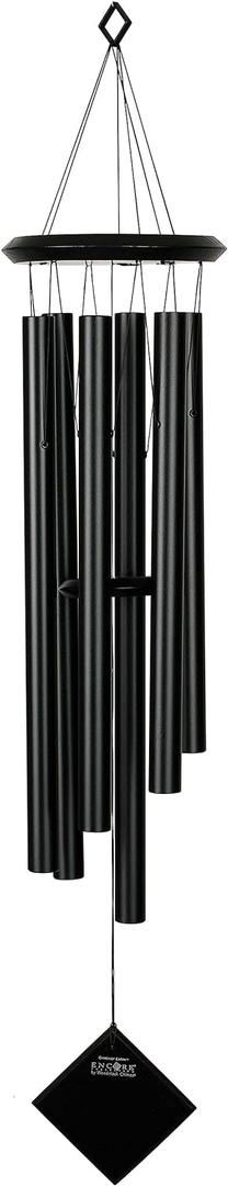 Woodstock Chimes Pluto Wind Chime for Outside 37" Black Wood Medium Tone Sound for Outdoor Garden, Patio, Porch Decor Gifts, Encore Collection, DCKK37