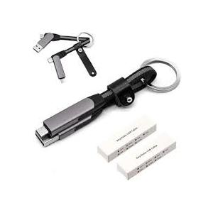 ZGear Key Chain Braided Flat Charge Cable