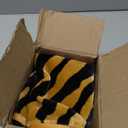 Yangest Black and Gold Rectangle Pillow Cover Cut Velvet Zebra Print Cushion Cover Luxury Modern Pillowcover for Couch Living Room Bedroom,12x20 Inch