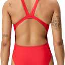 Speedo Womens Swimsuit One Piece Endura Soft Classic Cut Solid Adult (Red, M)