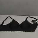 COCOMARTS Jelly Bras for Women No Underwire Scalloped Push Up Seamless Full Coverage Plunge Bralettes Wireless Tshirt Bras (Black, XL)