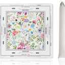 Mahjong Mat (33"x33") - Non-Slip Noise Reduction Gaming Mat for American Mahjong - Flower-Carnation-12
