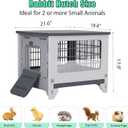 Plastic Rabbit Hutch for Indoor & Outdoor, Featuring Urine Barrier and Pull-Out Tray, Pet Habitat for Small Animals, Rabbit Cage Easy Cleaning and Assembly