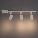 Amped Collection 3-Light 48in Field Cuttable LED Track Lighting Kit with 3 LED 3000K Warm White Track Heads, 4ft Track, End Caps, Floating Feed in White Finish, 1-cct Fixed 3000k Warm White Led