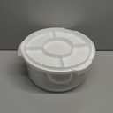 Large 10 Inch Cake Carrier Keeper Stand with Handles and Lids Container for Transport Cake Holder Tray with Cover Round Cupcake Storage Kitchen Cooking Box (White)