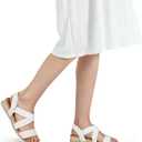 mysoft Women's Wedge Sandals Casual Low Heel Comfortable Walking Espadrilles Elastic Strap Slip on Shoes