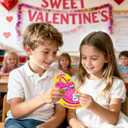 Valentines Day Cards for Kids School - Valentine Day Gifts for Kids, 30 Pcs Valentine Exchange Cards with Shoe Charms for Boys Girls Toddler Class Classroom Gift,Funny Party Favors