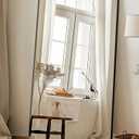 Antok Full Length Mirror, 81"x41" Oversized Floor Mirror Freestanding, Full Body Mirror Floor Standing Mirrors with Stand, Hanging Mounted Mirrors for Living Room Cloakroom,Black,Rect Style