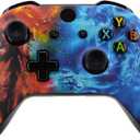 eXtremeRate Conflict Soul Patterned Front Housing Shell Case for Xbox One S/X Controller, Soft Touch Faceplate Cover Replacement Kit for Wireless Controller (Model 1708)