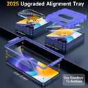 YWXTW EZ Alignment for Samsung Galaxy Z Flip 7 Screen Protector, [Strengthen Crease Test] 4Pcs Inner Soft EPU Film+2Pcs Front Display Tempered Glass+1 Set Camera lens Protector, Anti Scratch