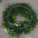 18" St Patricks Day Shamrock Wreath for Front Door,St Patrick Day Artificial Wreath Outdoor Decorations, Lucky Clover Spring Summer Greenery Hanging for Farmhouse Wall Window Indoor Porch Home Decor