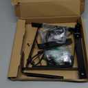 HFHOME 2PCS Adjustable Planter Box Brackets, Brackets for Window Boxes Planters Hanging Flower Box Holders, Heavy Duty Wall Mount Holder for Windowsills, Garden, Fences, and Balcony - Black