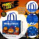 Abbylike 100 Pack Halloween Tote Bags Bulk, Large Gift Bags with Handles, 1 Count