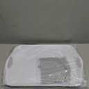 KAQAHIDO Large Melamine Serving Trays for Eating, 17.5 x 12 Serve Platter for Appetizer, Charcuterie, Food, Snack, Cupcakes, Dessert, BPA-Free, Dishwasher Safe Tray, Set of 2, White