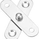 uxcell 8 Sets Stainless Steel 360 Degree Rotating Door Pivot Hinge 57mm x 16mm