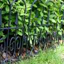 PP Garden Fence Insert Plastic Fence Garden Picket Fence Edgings Lawn Flowerbeds Plant Borders Decorative Garden Yard Outdoor Products No Dig Fence 6PCS