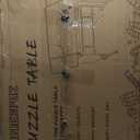 Jigsaw Puzzle Table 1500 Pieces with Legs & Storage Pocket, Height Adjustment & Tilting Puzzle Table for Adults with Drawers, Jigsaw Puzzle Board with Cover and Wheels for All Ages(Coffee Color) (Black)