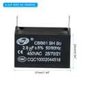 PATIKIL CBB61 Ceiling Fan Capacitor, 10Pcs 2uF 450V AC 50/60HZ Single Insert with 2pins for Air Conditioner Fan Motor Star Run Capacitors 37 x 26 x 24mm