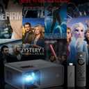 CiBest Mini Projector, 2025 Upgraded Full HD 1080P Support Video Projector, Portable Small Movie Projector, Compatible with iOS/Android/Windows/TV Stick/Box/USB/HDMI