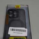 COOLQO for iPhone 16 Pro Case, Compatible with MagSafe, Translucent Matte, 360 Ring Holder Stand, Black