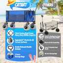 Beach Wagon with Big Wheels for Sand, 350lbs Heavy Duty Folding Wagon