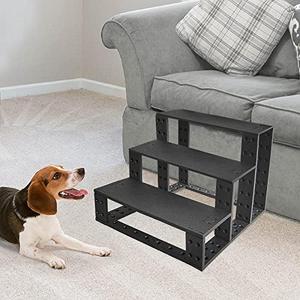 Pet Steps for Bed & Couch - 3 Steps, Easy Install, Supports Small Dogs & Cats