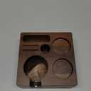 58mm Tamper Station V3 Walnut Portafilter Holder Compact Espresso Organizer with Multi Accessory Storage Espresso Machine Accessories for Coffee Bar