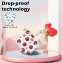 CameCosy Cute Strawberry Case for Airpods 1/2 Cover with Lovely Keychain, Cute Unique Design Women Girls Protective Shockproof Soft TPU Premium Cover for Airpods 2nd Generation