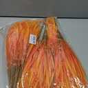 Artificial Fake Plants Flowers for Outdoors Fall Decor, 12 Bundles Fall Leaves Faux Lavender Flowers for Autumn Decoration, Fake Shrubs UV Resistant Planter No Fade for Garden Porch Balcony(Orange)