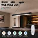 Pool Table Light, 50W LED Billiard Light Hanging Over Pool Table for 7-8 FT Tables, Dimmable Pool Table Lighting with Remote Control, Adjustable Color Temperature & Hanging Height, 45" x 4.7"