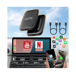 2025 Upgraded Wireless Carplay and Android Auto Dongle Support Netflix/YouTube, CarPlay Ai Box with USBAC and USBCC Cable for iPhone Android,Convert Wired to Wireless Car Play Stream to Your Car