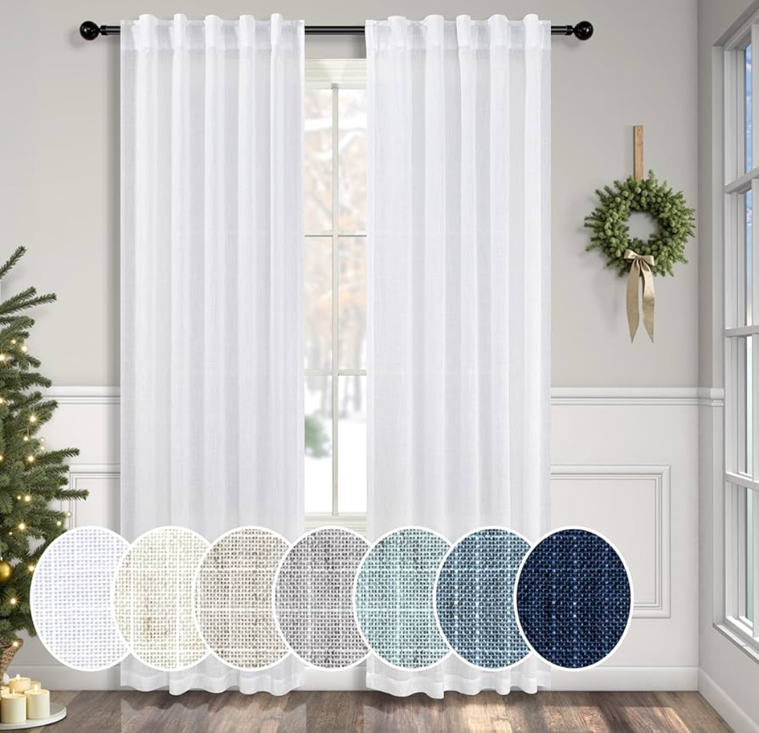 MODAVARI Home Fashion. SHANGRILA Blackout Thermal Lined Single Panel 84 in L × 52 in W. White