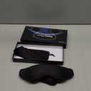 3D Eye Mask Sleep Mask for Men & Women, 100% Pressure-Free & Light Block-Out Eye Mask for Sleep with Easy Adjustable Strap, Night Eye Cover for Travel, Black