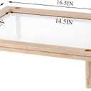 Cedilis Set of 2 Stackable Wood Pasta Herb Drying Rack, Food Dryer Stand with Net for Drying Seeds, Herb, Bud
