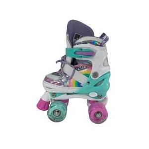 Nattork Kids Inline Skates Butterfly and Flower for Boys Girls Kids, 4 Sizes Adjustable Quad Skates with All Light up Wheels - Birthday Gift for Indoor Outdoor Sports (Small(10C-13C), Rose Red)
