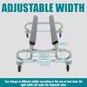 ECOTRIC 1000 LBS Capacity Watercraft PWC Dolly Boat Jet Ski Stand Storage Trailer Watercraft Cart Watercraft Dolly PWC Dock Slipway Cart Adjustable Bunks W/ 4 Casters and 2 Brakes