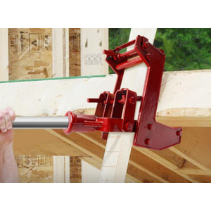 Cast Iron Wall Jack, HeavyDuty Portable Wall Jacks for 17/8 inch Wide x 31/2 inch Long fir polesand 1" OD Steel Pipes, for Framing, Lifting Wall Beams, Rated Capacity 1,000 lbs, Red, Pack of 1