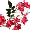 5.9 Ft Artificial Bougainvillea Flowers Garland Silk Bougainvillea Vines Faux Long Bougainvillea Vines for Wedding Arch Wall Decorations Centerpieces Table Runner (Fuchsia - Pack of 2)