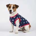 Fitwarm Patriotic Star Dog Shirt for 4th of July, Memorial Day, Independence Day, Holiday Dog Clothes for Small Dogs Boy Girl, Pet Cat Outfit, 100% Breathable Cotton, Red, Navy Blue, White, Medium