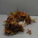 Artificial Fall Wreath for Front Door Autumn Wreath with Golden Eucalyptus Leaves,Oak Leaves for Indoor Outdoor Farmhouse Home Wall Window Festival Wedding Decor