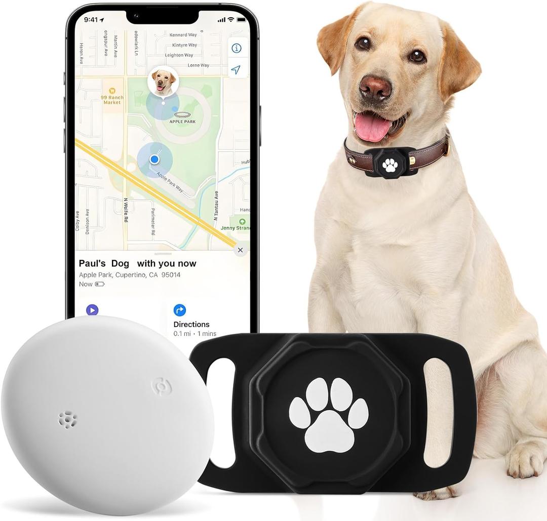 Smart Pet Tracker for Collar - Dog Trackers Pet Location Tracker with Holder, No Monthly Fee, Anti-Lost Tracking Device for Pets, Luggage, Bag Straps, Compatible with Google Android Only(Not for iOS)