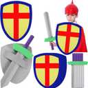 6 Set Foam Sword and Shield Set for Kids Foam Swords for Play Fighting Medieval Knight Joust Weapons Role Play Costume Party Birthday Gifts Activities Accessories Christmas
