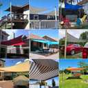 Patio Paradise 10' x 12' Sun Shade Sail Rectangle Canopy Patio Cover Sunlight Block Awning Heavy Duty Commercial Grade for Backyard Lawn Garden Outdoor Activities, Beige